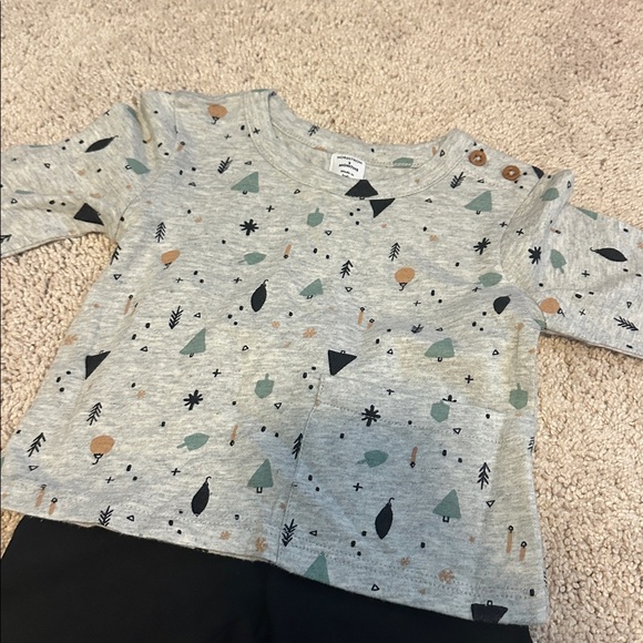 NWT Size 3 Months Nordstrom Grey-Winter Black 2 Piece Set - Picture 3 of 4